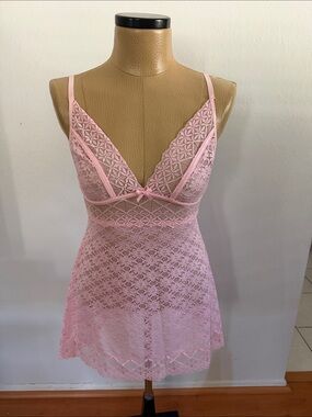 Bed of Roses Lace Chemise Lingerie 2 piece Set